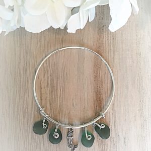 Sea glass charm bracelet