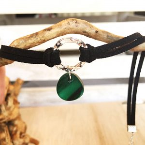 Multicoloured Sea glass choker necklace