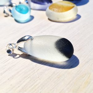 Fish Eye Sea glass pendant