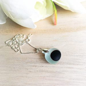 Fish Eye Sea glass pendant